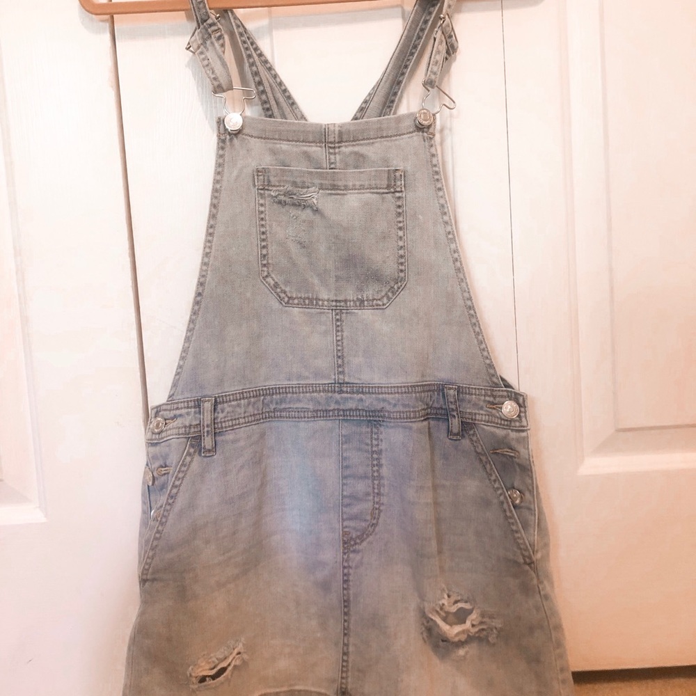 Distressed Overall dress!